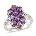 Madagascar Purple Sapphire Ring in Vermeil Yellow Gold and Platinum Over Sterling Silver 2.15 ctw - Sticky add to cart bar
