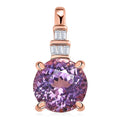 Luxoro 14K Rose Gold AAA Martha Rocha Kunzite and G-H I2 Diamond Accent Pendant 2.50 ctw - Sticky add to cart bar