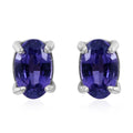 Madagascar Purple Sapphire Stud Earrings in Platinum Over Sterling Silver 0.60 ctw - Sticky add to cart bar