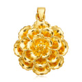 24K Yellow Gold Electroform Flower Pendant 1.3 Grams - Sticky add to cart bar