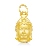 24K Yellow Gold Buddha Head Pendant 0.50 Grams