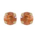 Luxoro 10K Yellow Gold Premium Viceroy Spessartine Garnet Solitaire Stud Earrings 1.00 ctw - Sticky add to cart bar