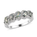 Narsipatnam Alexandrite and Natural White Zircon Ring in Platinum Over Sterling Silver 1.65 ctw (Delivery in 5-7 Business Days) - Sticky add to cart bar