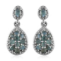 Narsipatnam Alexandrite Dangling Earrings in Platinum Over Sterling Silver 0.65 ctw - Sticky add to cart bar