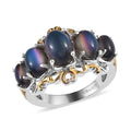 Aurora Moonstone Ring in Vermeil Yellow Gold and Platinum Over Sterling Silver 4.35 ctw - Sticky add to cart bar