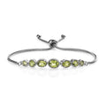 Karis Peridot 2.50 ctw Bolo Bracelet in Platinum Bond & Stainless Steel - Sticky add to cart bar