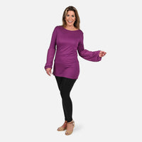 Tamsy Red Color Full Sleeves Top - L