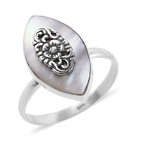 Mother Of Pearl Ring in Sterling Silver