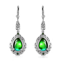 Canadian Ammolite and Multi Gemstone Earrings in Vermeil YG & Platinum Over Sterling Silver 0.10 ctw - Sticky add to cart bar