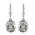 AAA Montezuma Prasiolite Lever Back Earrings in Platinum Over Sterling Silver 8.65 ctw - Sticky add to cart bar