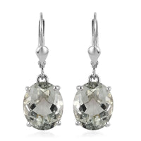 AAA Montezuma Prasiolite Lever Back Earrings in Platinum Over Sterling Silver 8.65 ctw