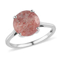 Natural Tanzanian Natronite Solitaire Ring in Platinum Over Sterling Silver 3.15 ctw - Sticky add to cart bar