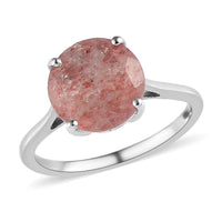 Natural Tanzanian Natronite Solitaire Ring in Platinum Over Sterling Silver 3.15 ctw