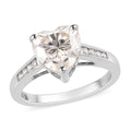 Moissanite Ring in Platinum Over Sterling Silver 2.00 ctw (Delivery in 5-7 Business Days) - Sticky add to cart bar