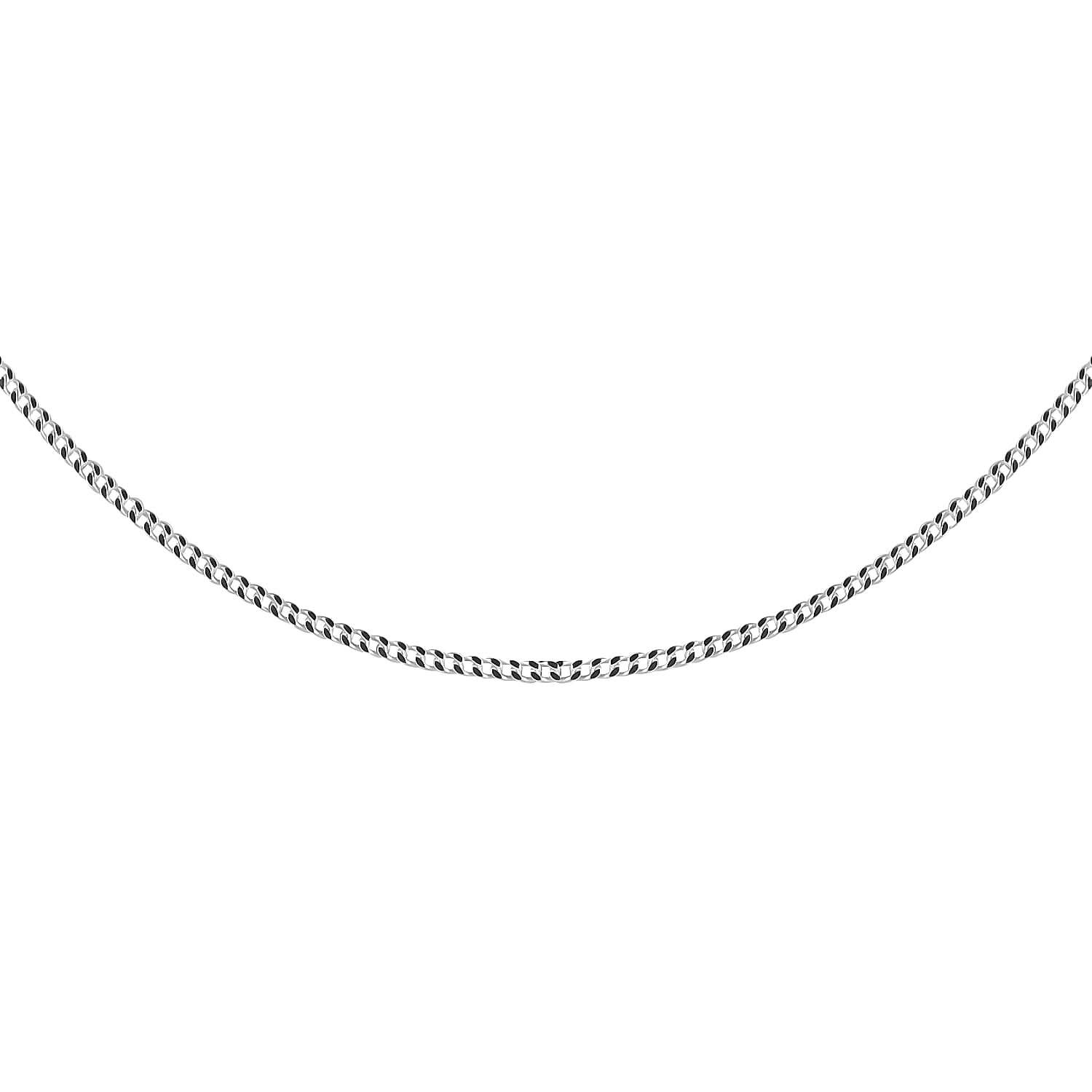 Italian Sterling Silver 0.75mm Curb Chain 20 Inches 2.70 Grams