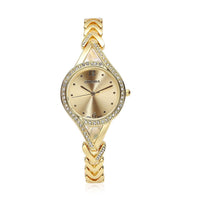 STRADA Austrian Crystal Japanese Movement Watch with Silvertone Strap (30.20mm) (6.50-8.00 Inches)