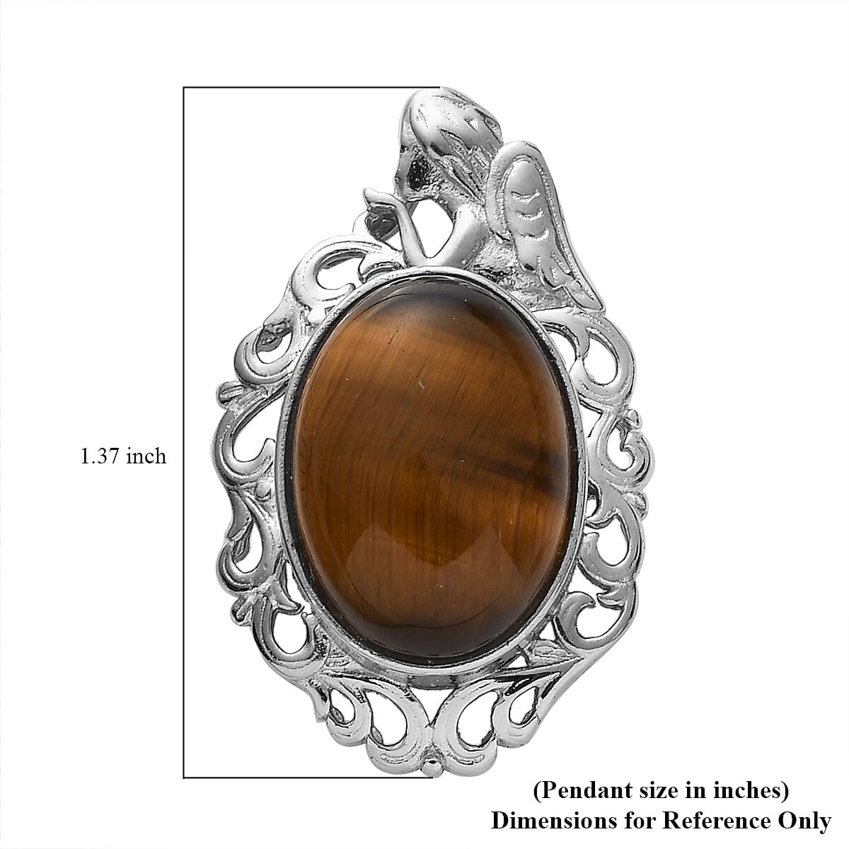 African Malachite Solitaire Pendant in Platinum Over Copper with Magnet 14.50 ctw (15)