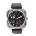 GENOA Automatic Mechanical Movement Watch with Black Hollow-Out Dial and Black Leather Strap (44 mm) - Sticky add to cart bar