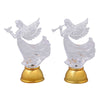 Holding Pigeon & Blowing Trumpet