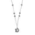 Malagasy Labradorite Dragon Pendant Necklace 20-22 Inches in Silvertone 18.00 ctw - Sticky add to cart bar