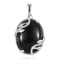 Karis Black Onyx Fancy Pendant without Chain in Platinum Bond 14.50 ctw - Sticky add to cart bar