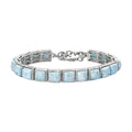 Premium Larimar Bracelet in Platinum Over Sterling Silver (6.50 In) 29.00 ctw - Sticky add to cart bar
