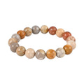 Multi Color Fossil Coral Beaded Stretch Bracelet 180.00 ctw - Sticky add to cart bar