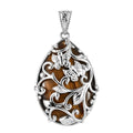 Tiger's Eye Pendant in Platinum Over Copper 30.50 ctw - Sticky add to cart bar