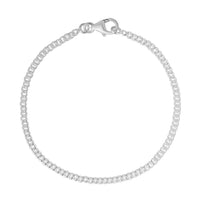 Artisan Crafted Sterling Silver Curb Bracelet (7.25 In) (2.90 g)