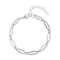 Twisted Mirror Link Bracelet in Stainless Steel (7.50-9.50In) - Sticky add to cart bar