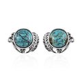 Artisan Crafted Blue Moon Turquoise Earrings in Sterling Silver 3.75 ctw - Sticky add to cart bar