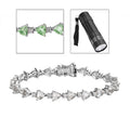 TLV Mexican Hyalite Opal, Moissanite Bracelet in Platinum Over Sterling Silver (7.25 In) with Free UV Torch 9.00 ctw - Sticky add to cart bar