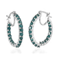 AAA Grandidierite Inside Out Hoop Earrings in Platinum Over Sterling Silver 2.75 ctw - Sticky add to cart bar