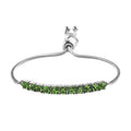 Peridot Color Crystal Bolo Bracelet in Stainless Steel | Tarnish-Free, Waterproof, Sweat Proof Jewelry - Sticky add to cart bar