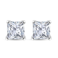 Brilliant Cut Moissanite Stud Earrings in Platinum Over Sterling Silver 2.35 ctw