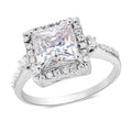 Brilliant Cut Moissanite Ring in Platinum Over Sterling Silver 3.25 ctw - Sticky add to cart bar
