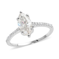 Brilliant Cut Moissanite Ring in Platinum Over Sterling Silver 2.00 ctw