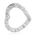 Natural White Zircon Heart Pendant in Sterling Silver 1.15 ctw - Sticky add to cart bar