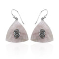 Triangular Floral Earrings in Sterling Silver - Sticky add to cart bar
