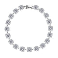 LUXORO 10K White Gold 120 Facets Moissanite Bracelet (6.50 In) 4.10 Grams 15.15 ctw - Sticky add to cart bar