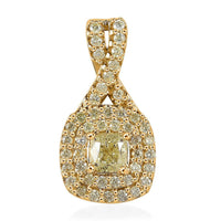Luxoro 14K Yellow Gold I2-I3 Natural Yellow Diamond Pendant 1.00 ctw