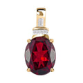 Luxoro 10K Yellow Gold Premium Tanzanian Wine Garnet and Diamond Pendant 2.75 ctw - Sticky add to cart bar