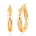 14K Yellow Gold 4X25mm Hoop Earrings 3 Grams - Sticky add to cart bar