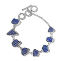 rtisan Crafted Rough Cut Tanzanite Toggle Clasp Bracelet in Sterling Silver (7.25 In) 10 Grams 30.00 ctw - Sticky add to cart bar