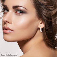 14K White Gold Hoop Earrings