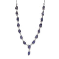 Artisan Crafted Rough Cut Tanzanite Necklace 18 Inches in Sterling Silver 18 Grams 42.00 ctw - Sticky add to cart bar