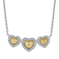 Eternal Love Collection 14K Yellow and White Gold Natural Yellow & White Diamond (SI) Necklace (18 Inches) (5.1 g) 0.80 ctw - Sticky add to cart bar