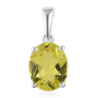 Montezuma Prasiolite Solitaire Pendant in Sterling Silver (Delivery in 7-10 Business Days) 2.35 ctw