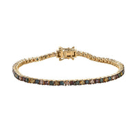 Multi Diamond Tennis Bracelet in Vermeil Yellow Gold Over Sterling Silver (7.25 In) 5.00 ctw