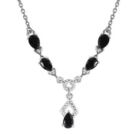 Simulated Champagne Diamond Necklace 18 Inches in Sterling Silver 2.85 ctw